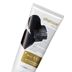 Sữa rửa mặt than Charcoal Phyto Powder In Cleansing Foam The face shop - Sua rua mat than Charcoal Phyto Powder In Cleansing Foam The face shop